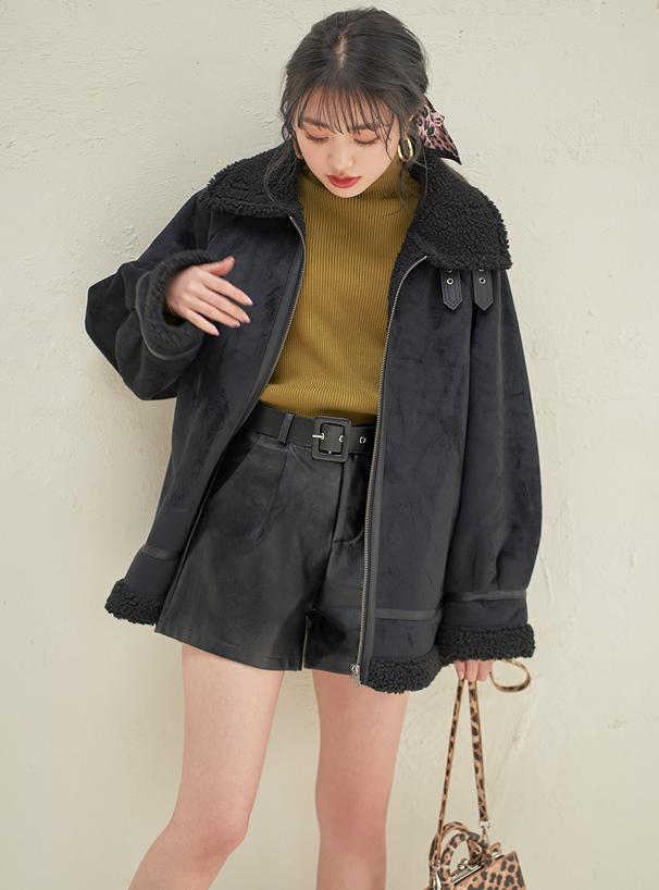 ベルト付きレザーショートパンツ Ab087 レディースファッション通販のグレイル Grl 公式