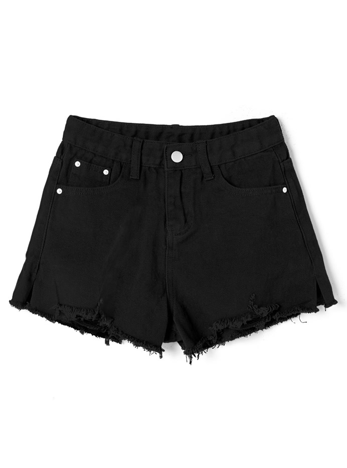カットオフダメージデニムショートパンツ