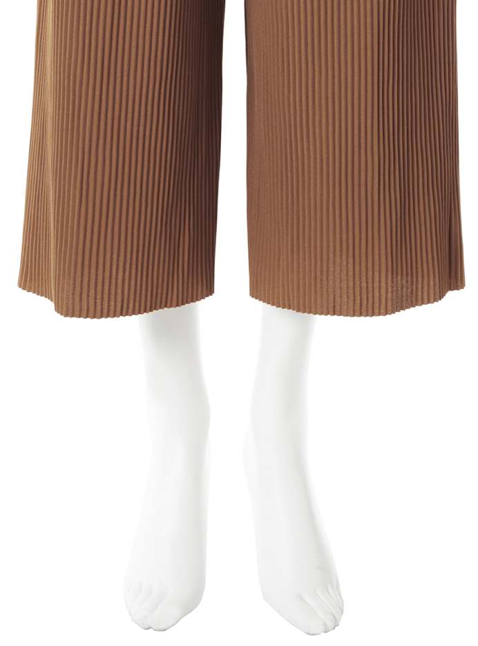 ウエストリボンプリーツワイドパンツ