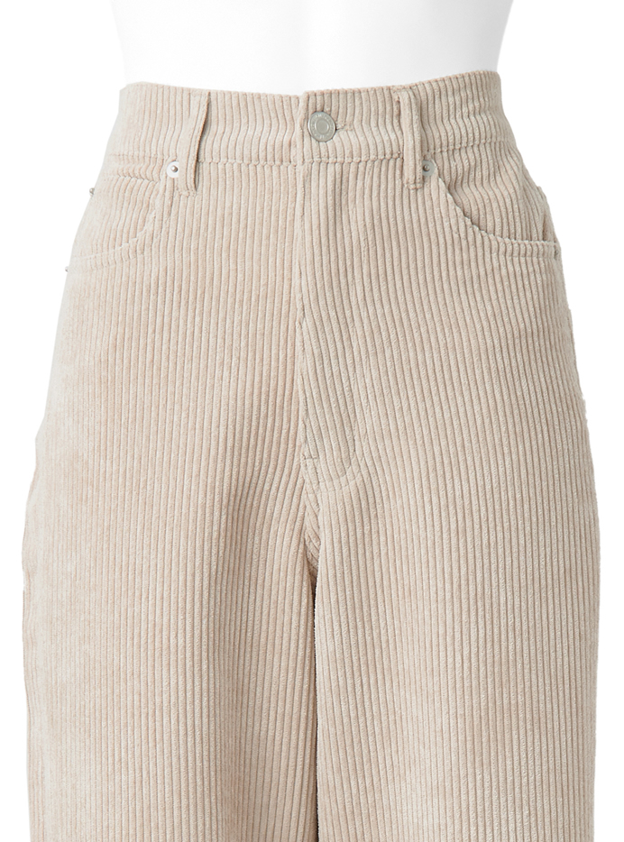 コーデュロイハイウエストワイドパンツ