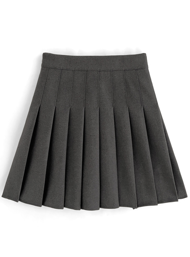 インパン裏地付きプリーツミニスカート