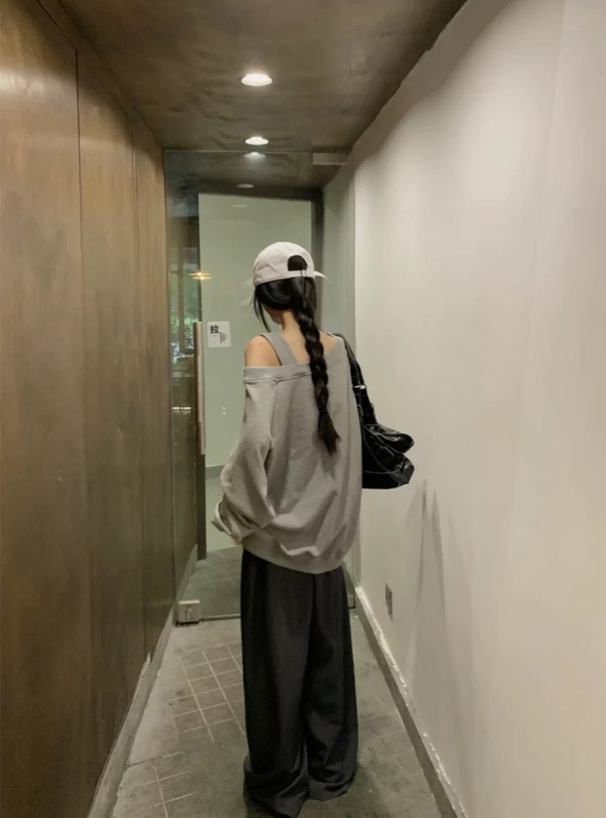 ワンショルダースウェットトップス