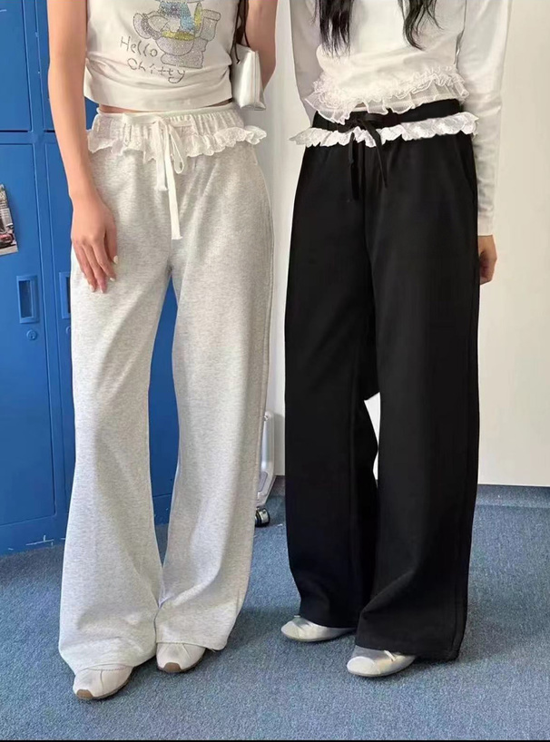 ウエストレースワイドパンツ