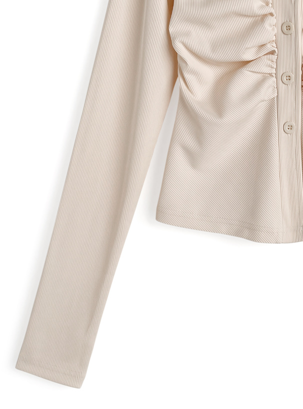 スキッパーギャザートップス