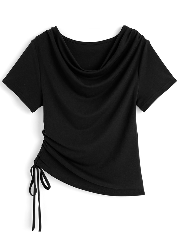 ドレープドロストトップス