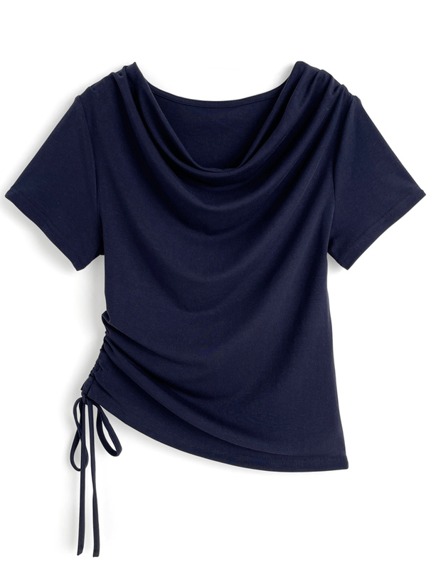 ドレープドロストトップス