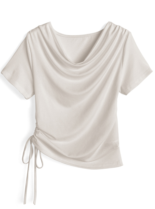 ドレープドロストトップス