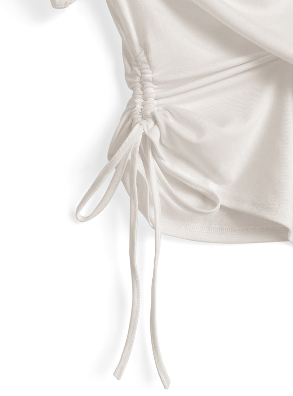 ドレープドロストトップス