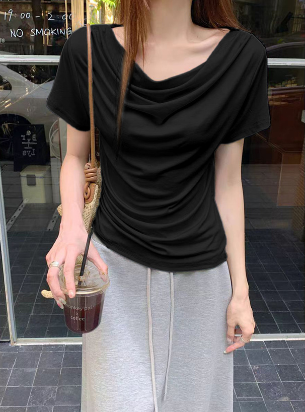 ドレープドロストトップス