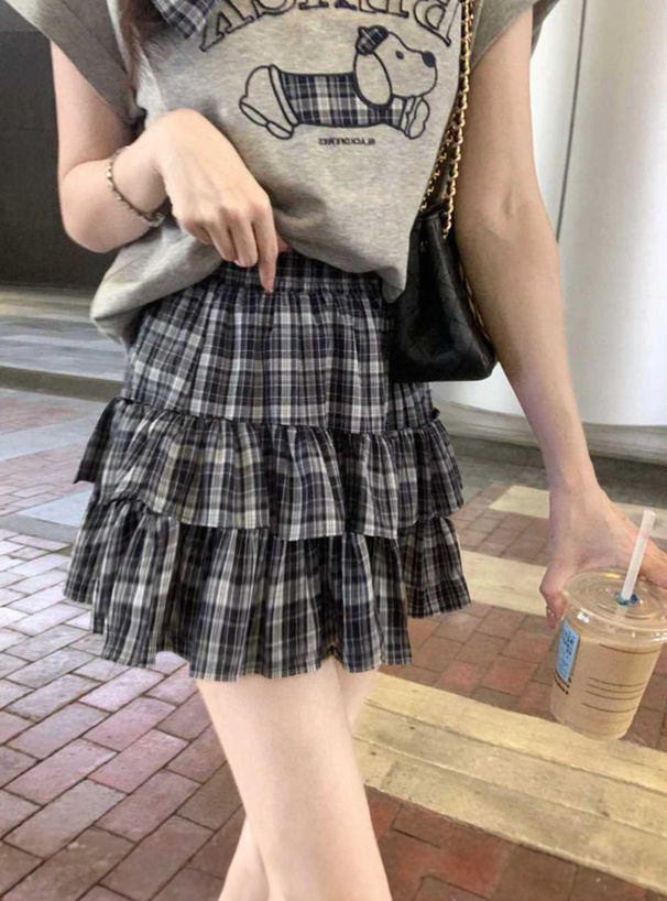 【Sister Jane】花飾り付き トラッド チェックミニスカート sister jane》Olive Rose Jacquard Mini Dress | é
