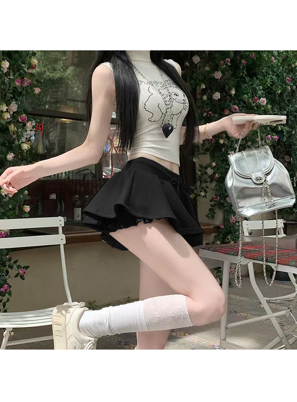 インパン付きフリルミニスカート