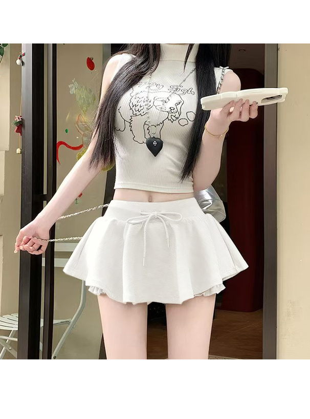 インパン付きフリルミニスカート