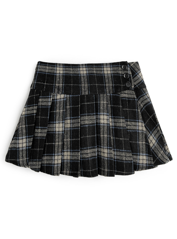 インパン付きチェック柄プリーツミニスカート[ac2589] | レディース