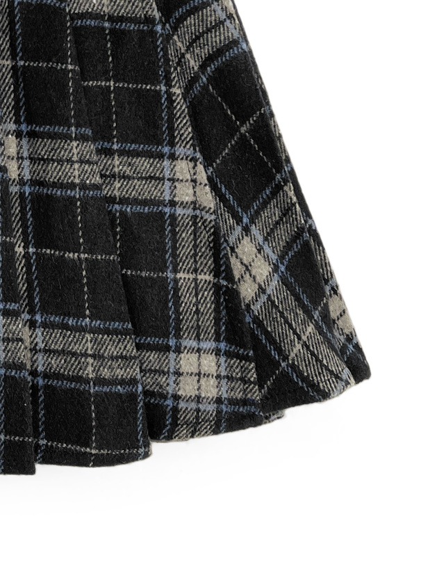 インパン付きチェック柄プリーツミニスカート