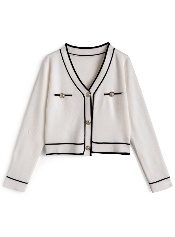 配色ラインカーディガン