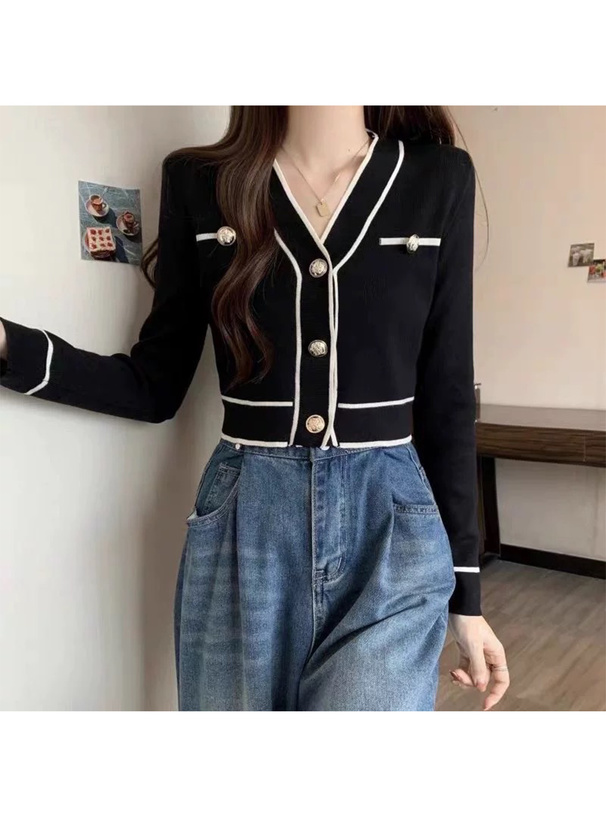 配色ラインカーディガン