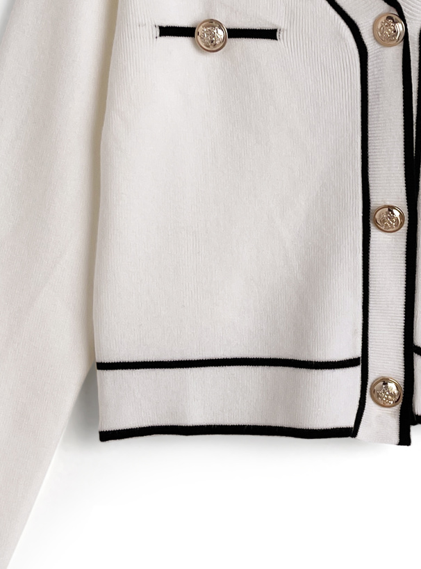 配色ラインカーディガン