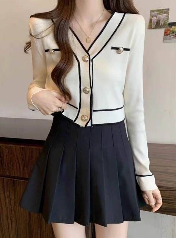 配色ラインカーディガン