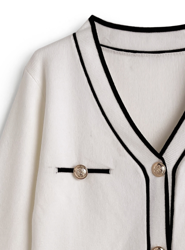 配色ラインカーディガン