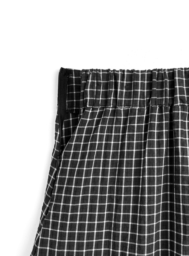 DSC チェック柄フリルロングスカート チェック服 チェック柄フリルロングスカート スカート|チェック