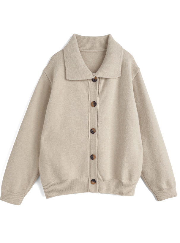 masstard カーディガン セットアップ 襟付きカーディガン×ショートパンツニットセットアップ[ac2596