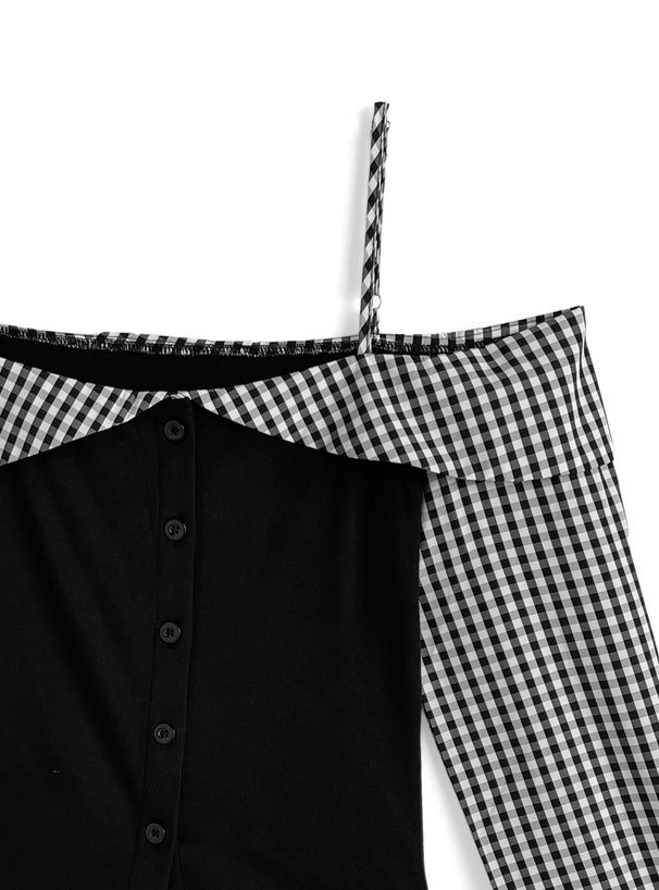 【期間限定値下げ中】POPPY オフショルダー あさぎーにょ ギンガムチェック POPPY あさぎーにょ ギンガムチェック シースルートップス