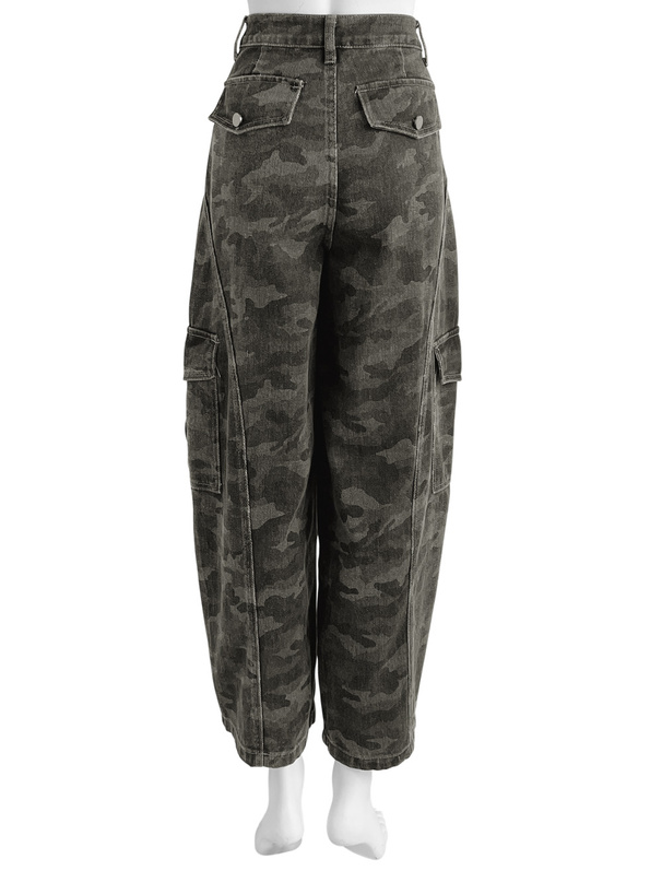 カモフラージュ柄カーゴワイドパンツ[ac2613] | レディース