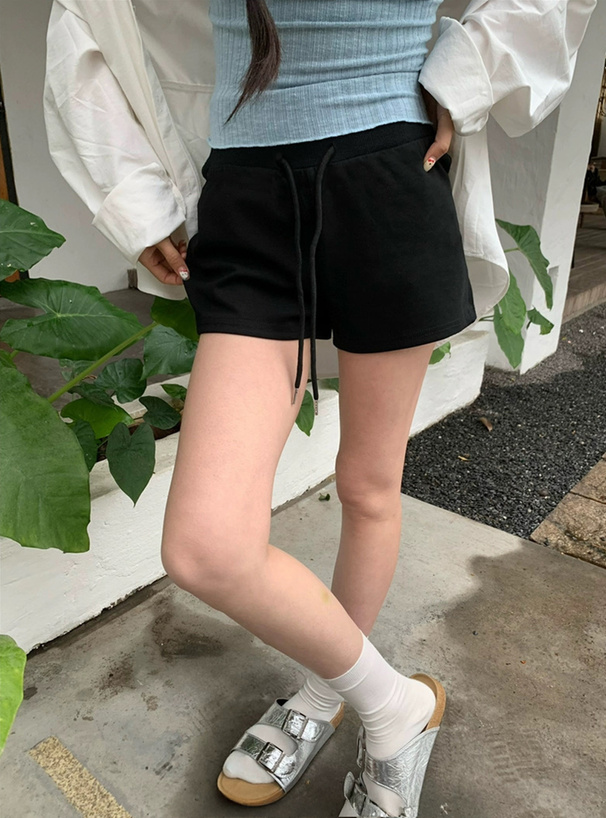 ウエストリブショートパンツ
