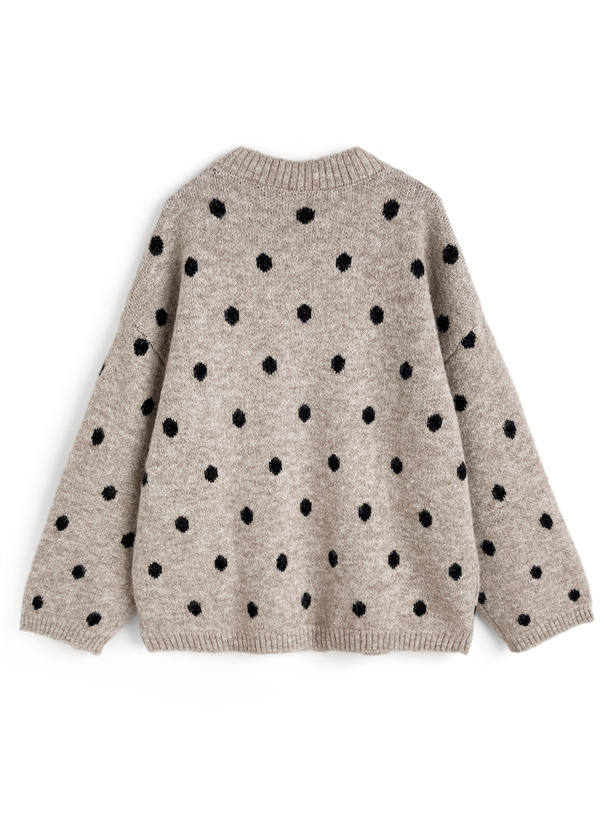 ドット柄ジャガードニットトップス[ac2622] | レディースファッション