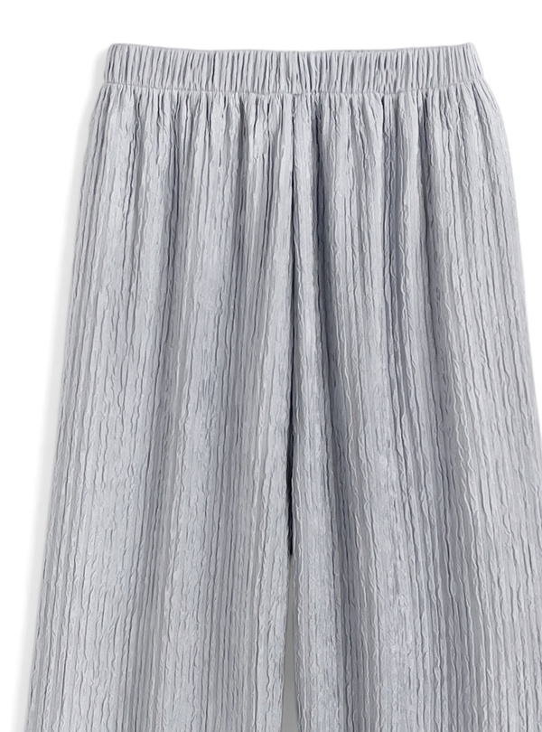 フリルノースリーブトップス×ロングパンツセットアップ