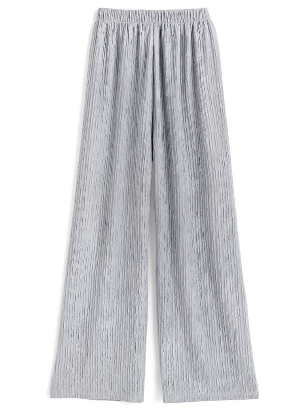 フリルノースリーブトップス×ロングパンツセットアップ