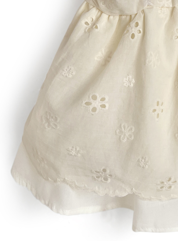 リボンギャザーレースノースリーブブラウス