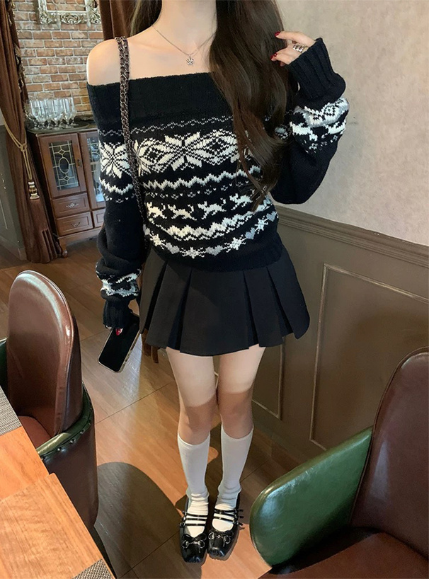 インパン付きボックスプリーツミニスカート
