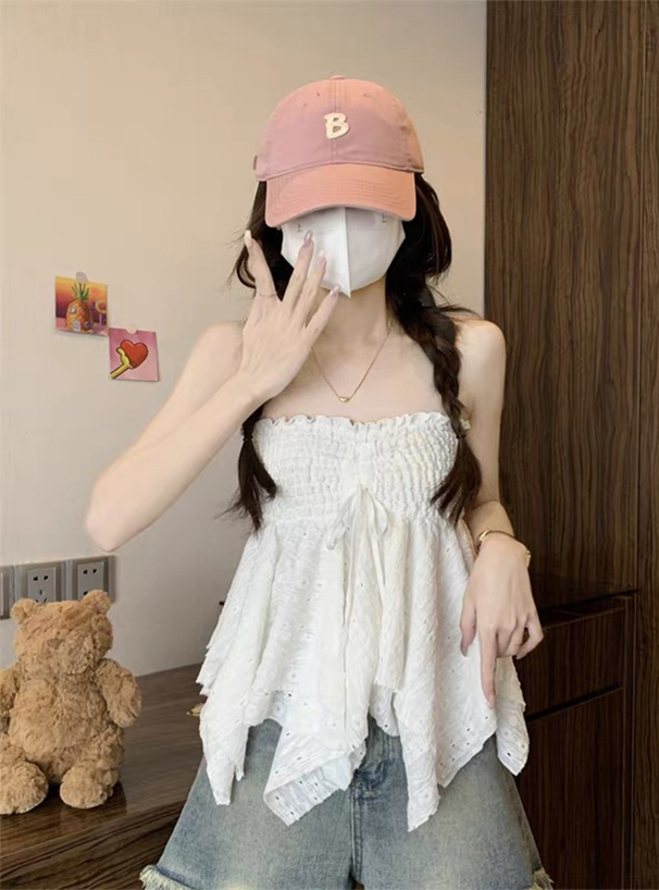 パンチングシャーリングイレヘムベアトップ