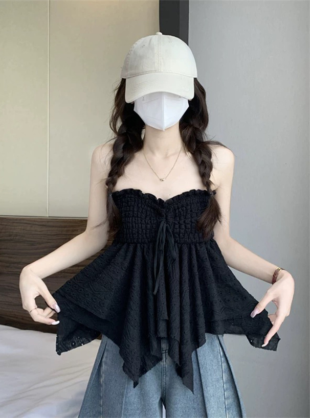 パンチングシャーリングイレヘムベアトップ