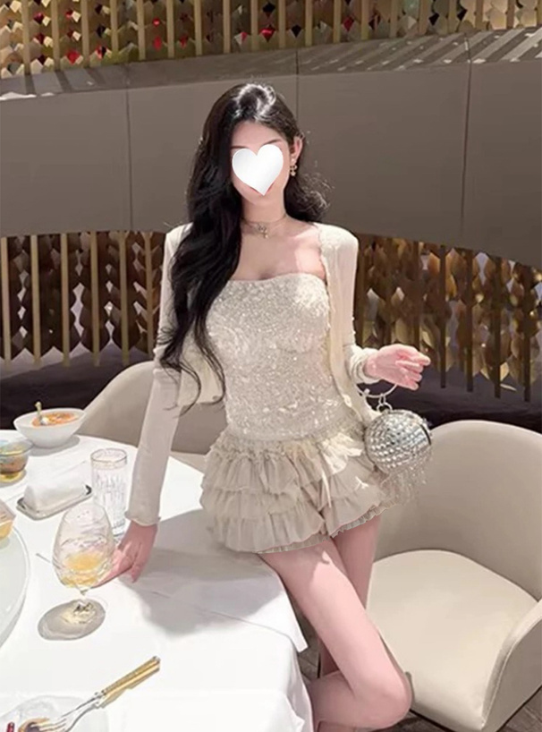 リボンティアードフリルミニスカートパンツ
