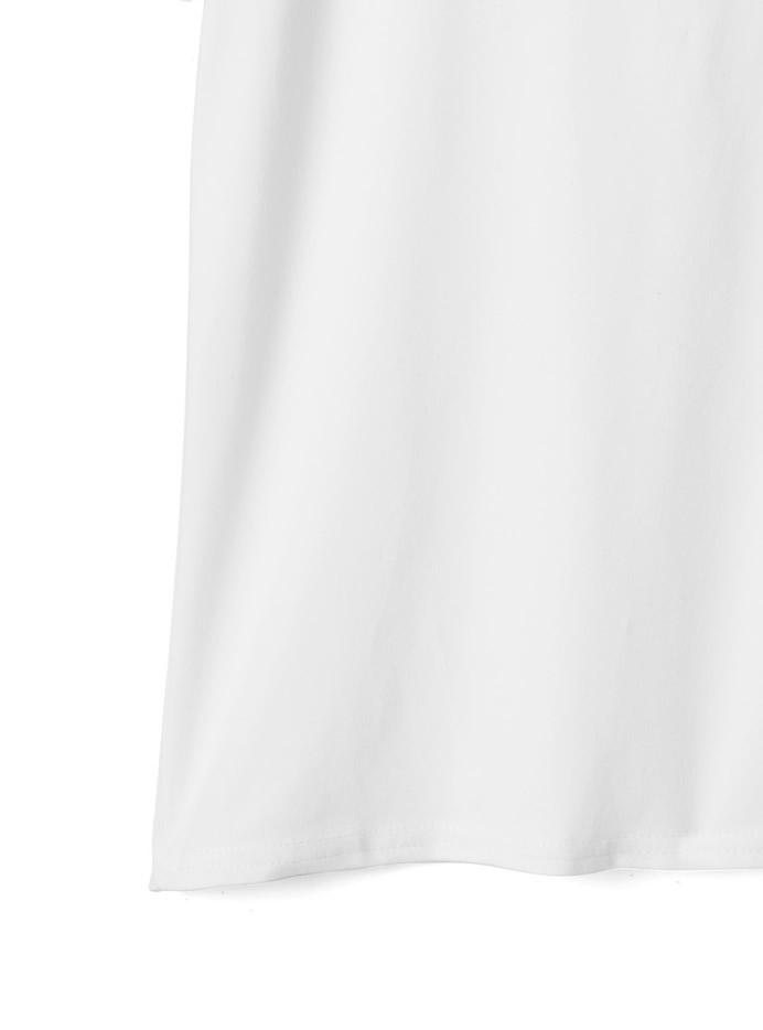 Tシャツ×花柄シャーリングキャミワンピースセットアップ