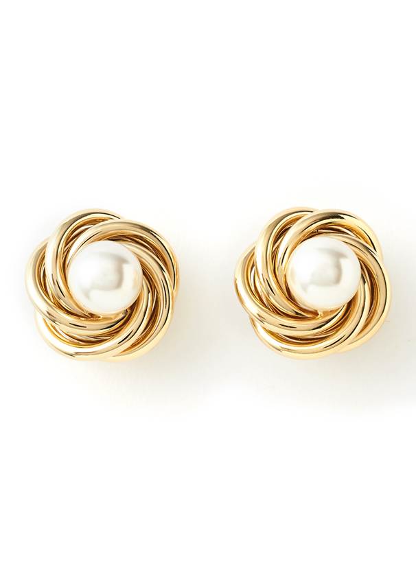ツイストパールピアス