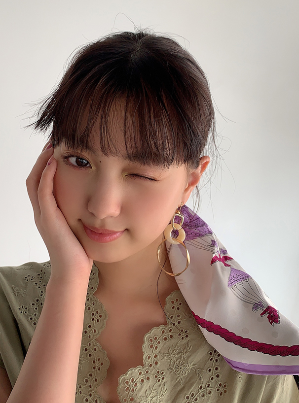 サークルXマーブルリングピアス