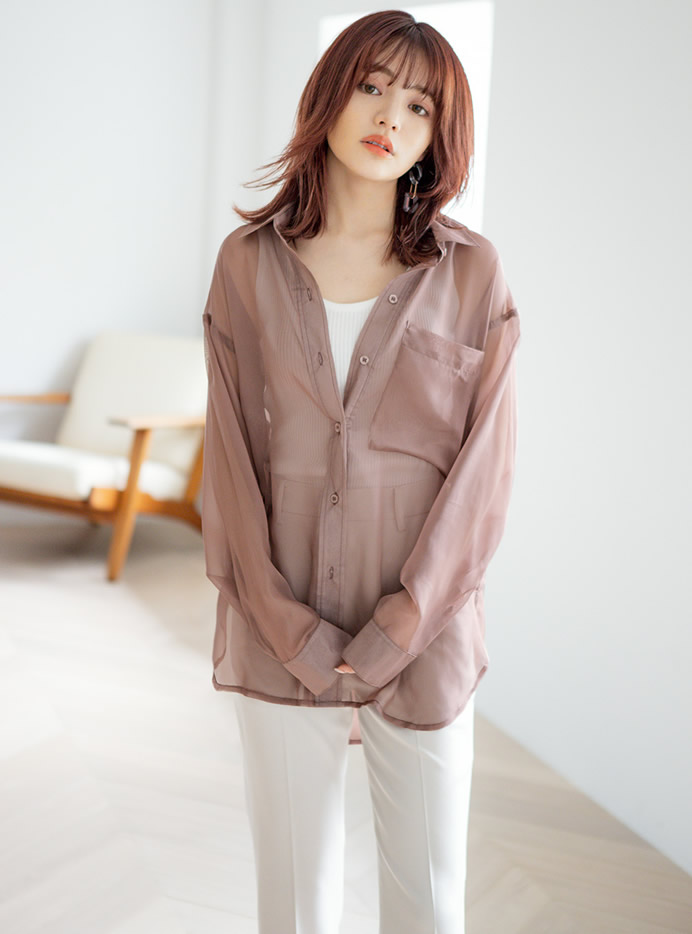 アシンメトリーマーブルXクリアピアス