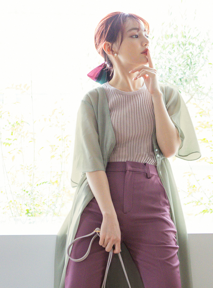 今田美桜 パールXチェーンピアス