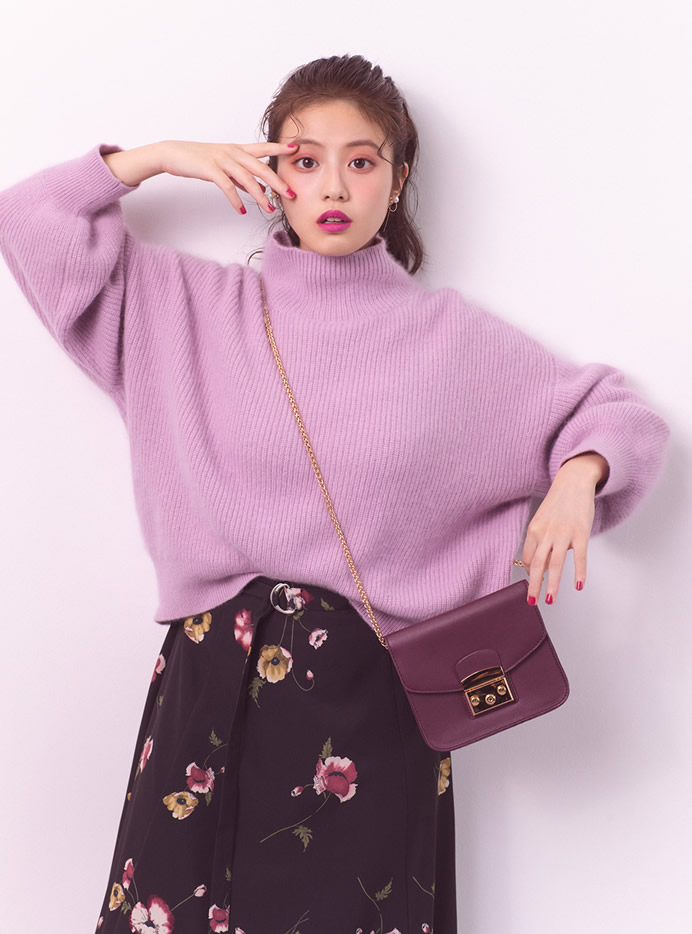 今田美桜 パールXチェーンピアス