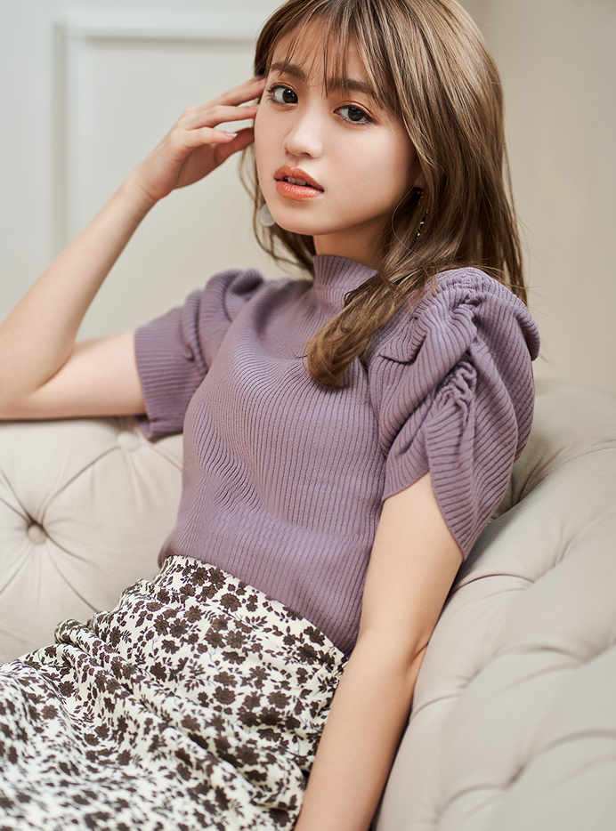 シェルモチーフリングチェーンピアス