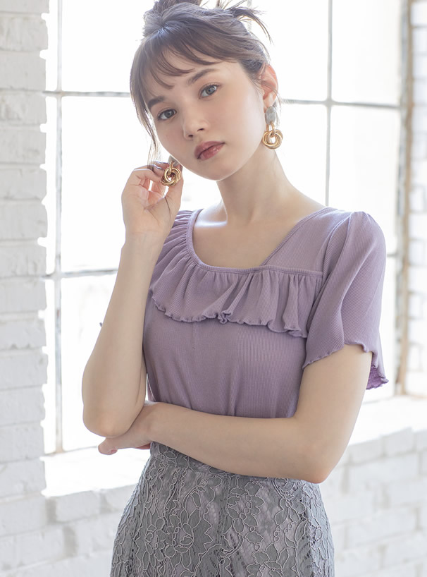 マーブルXツイストリングピアス