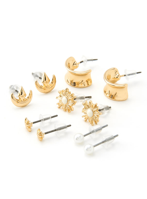 デザインピアス5点セット