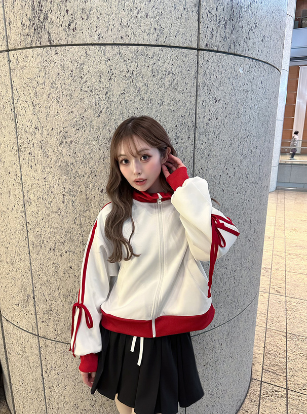 インパン裏地付きレイヤード風プリーツスカート