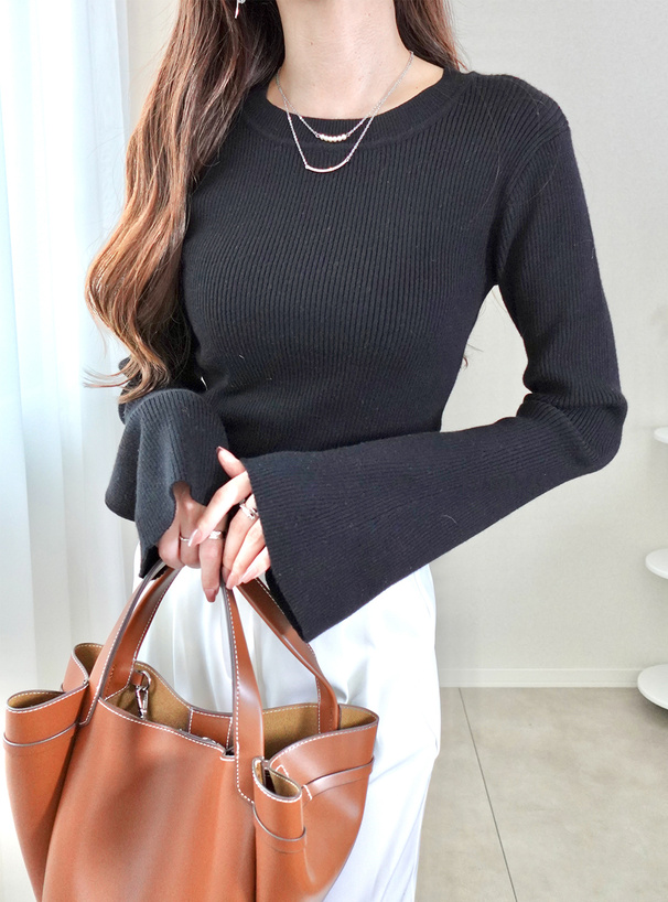 トップス KN インナーレースドッキングカシュクールニットトップス iz280 GRL