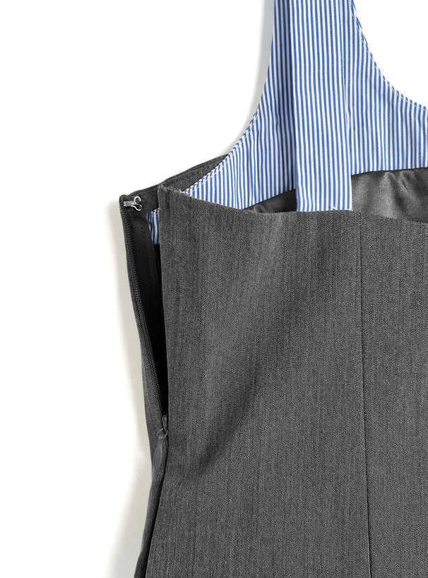 ベアトップドッキングストライプ柄キャミソール