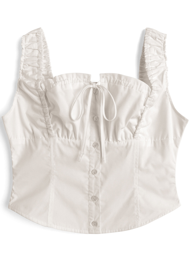 リボンギャザートップス