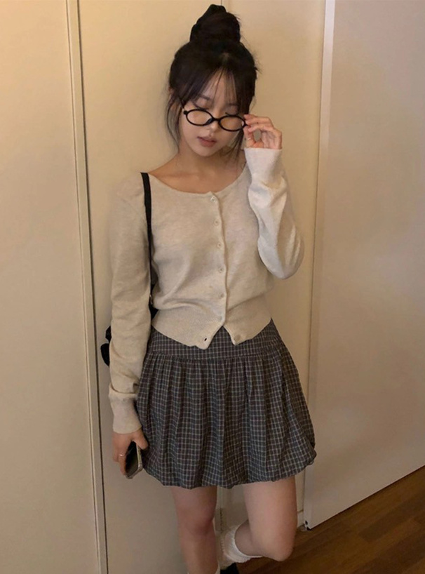 新品　HUG YOUR SKIN バルーンミニスカート　チェック　ウィッシュコア 新品 HUG YOUR SKIN バルーンミニスカート チェック ウィッシュ